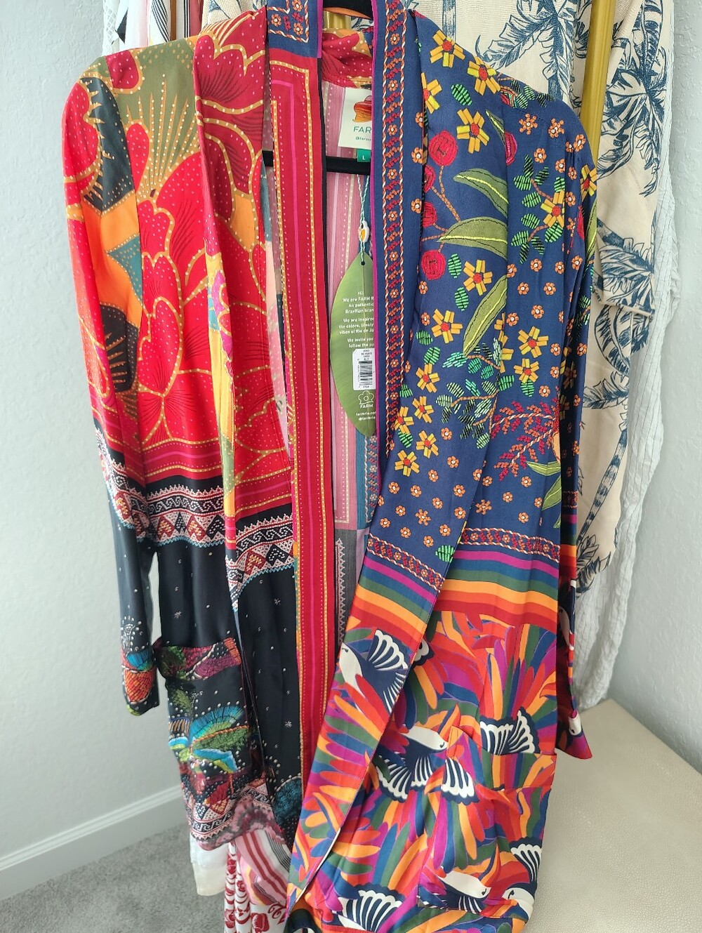 FARM Rio Vibrant Floral Patchwork Kimono - Picture 5 of 7